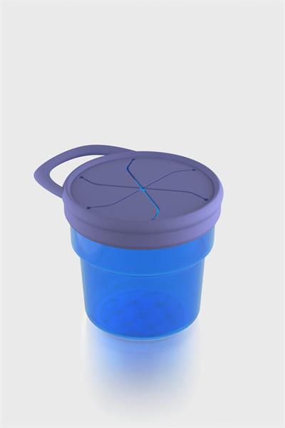 Renga Nest Kids 250 ml Silikon Kapaklı PP Atıştırma Kabı 222058 Turkuaz-Mor