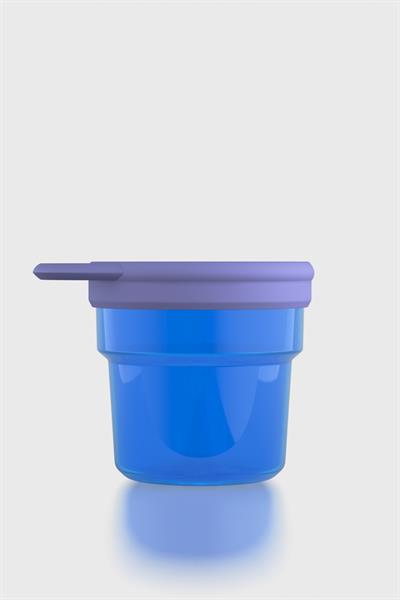 Renga Nest Kids 250 ml Silikon Kapaklı PP Atıştırma Kabı 222058 Turkuaz-Mor