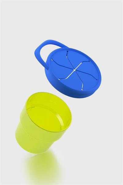 Renga Nest Kids 250 ml Silikon Kapaklı PP Atıştırma Kabı 222058 Yeşil-Mavi