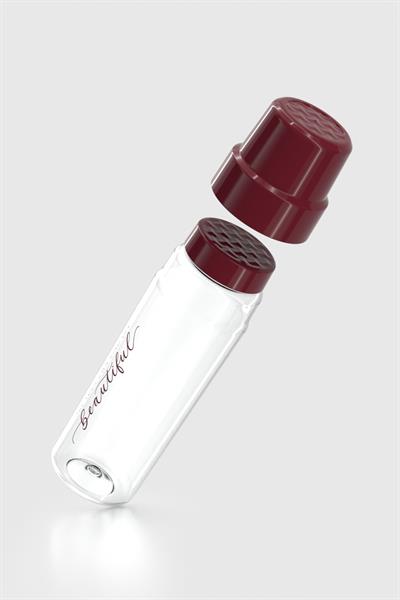 Renga Nest Yazı Desenli 800 ml Bardaklı Tritan Matara 912085 Bordo