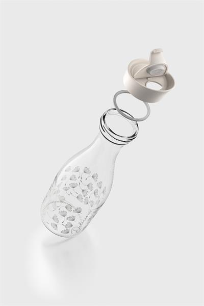 Renga Odesa Çiçek Desenli 1000 ml Cam Karaf 212010 Bej