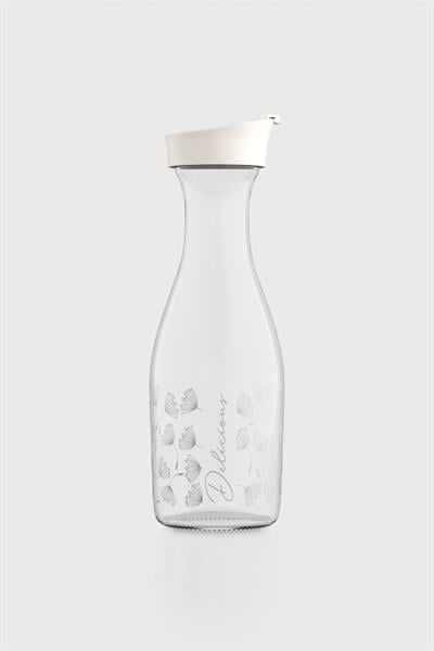 Renga Odesa Çiçek Desenli 1000 ml Cam Karaf 212010 Bej