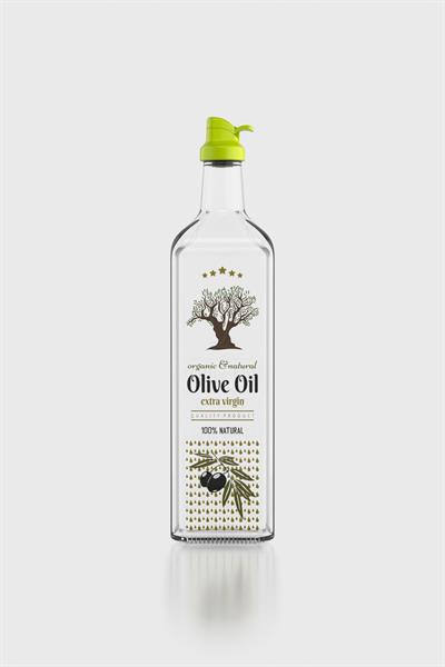 Renga Oslo 1000 ml Desenli Cam Yağlık 152063 Yeşil