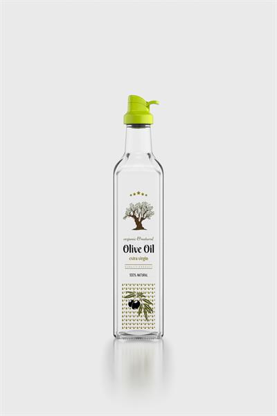 Renga Oslo 500 ml Desenli Cam Yağlık 152006 Yeşil