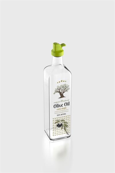 Renga Oslo 750 ml Desenli Cam Yağlık 152012 Yeşil