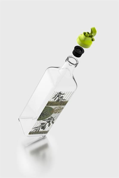 Renga Oslo Desenli 750 ml Yeşil Kapaklı Cam Yağlık 152012