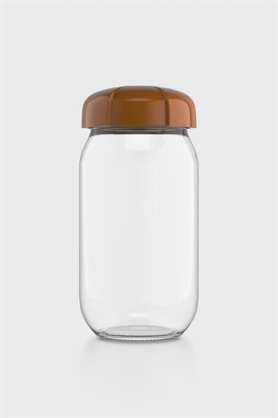 Renga Rhea 1000 ml Kahve Kapaklı Cam Kavanoz 131012