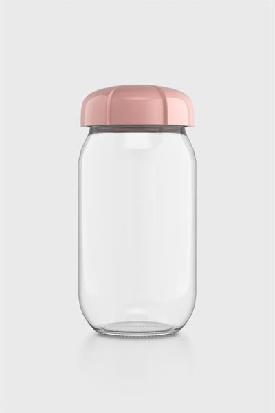 Renga Rhea 1000 ml Pembe Kapaklı Cam Kavanoz 131012