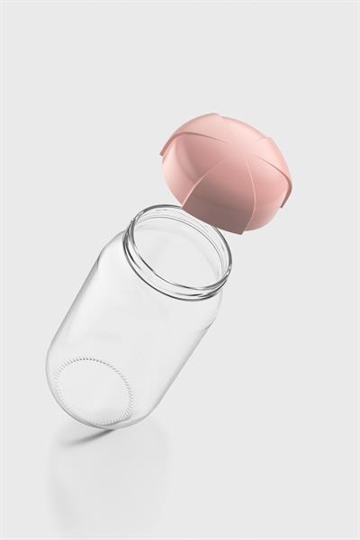 Renga Rhea 1000 ml Pembe Kapaklı Cam Kavanoz 131012