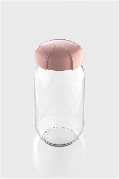 Renga Rhea 1000 ml Pembe Kapaklı Cam Kavanoz 131012