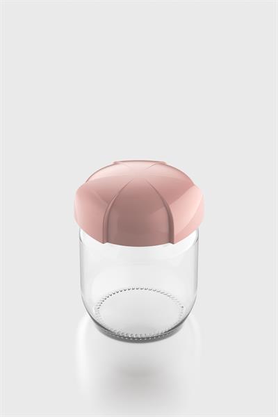Renga Rhea 425 ml Pembe Kapaklı Cam Kavanoz 131010