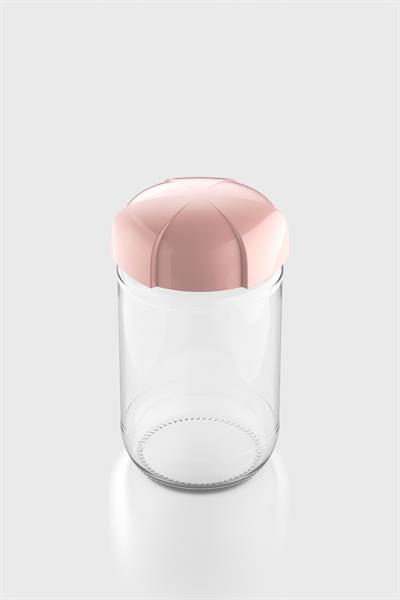Renga Rhea 660 ml Pembe Kapaklı Cam Kavanoz 131011
