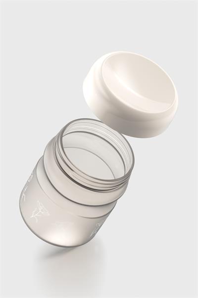 Renga Rosie 900 ml Sablaj Desenli Mono Cam Kavanoz 132082 Bej