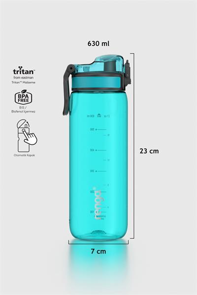 Renga Rybo-X Ölçek Desenli 630 ml Tritan Matara 912161 Mavi