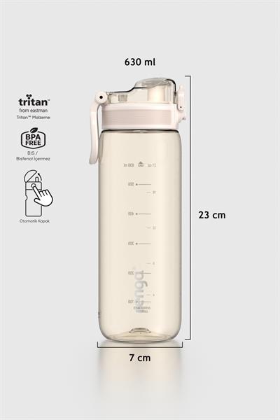 Renga Rybo-X Ölçek Desenli 630 ml Tritan Matara 912161 Bej