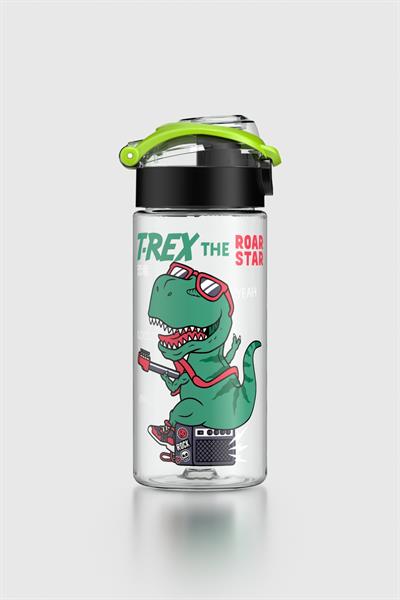 Renga Saga Desenli 500 ml Tritan Çocuk Matara 912014 Siyah