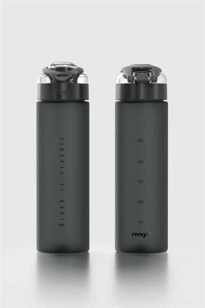 Renga Saga Desenli 630 ml Mat Tritan Matara 912114 Siyah