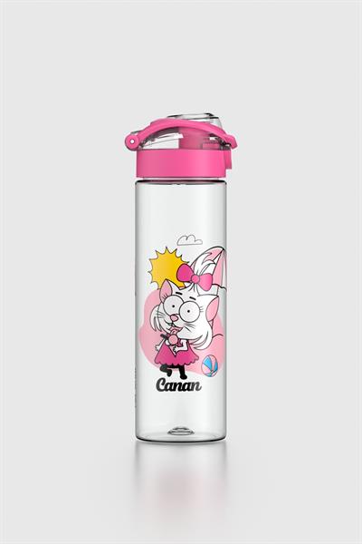 Renga Saga Kral Şakir Desenli 630 ml Tritan Çocuk Matara 222030 Pembe