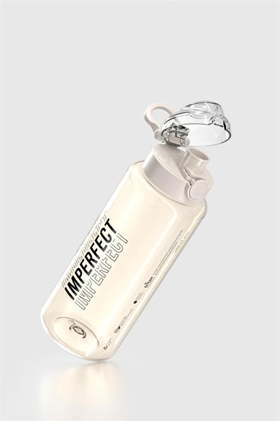 Renga Saga Loop Yazı Desenli 1000 ml Tritan Matara 912138 Bej