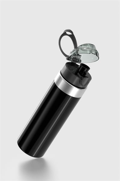 Renga Saga Metal Aksesuarlı 630 ml Tritan Matara 912053 Siyah