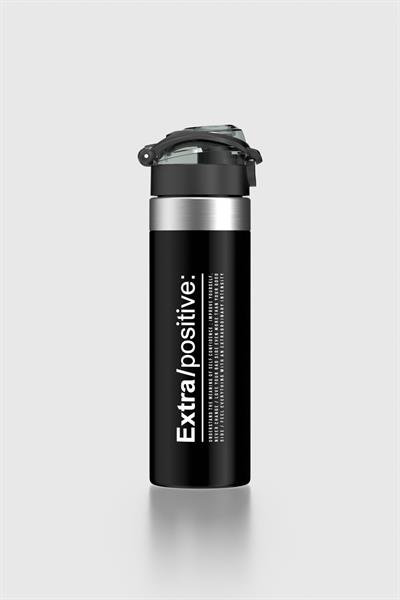 Renga Saga Metal Aksesuarlı 630 ml Tritan Matara 912092 Positive Siyah