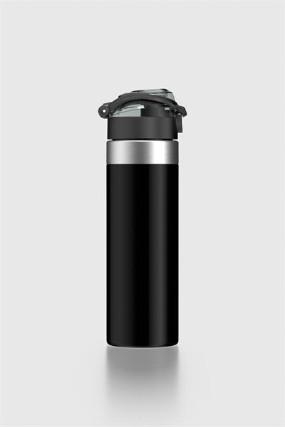 Renga Saga Metal Aksesuarlı 630 ml Tritan Matara 912053 Siyah