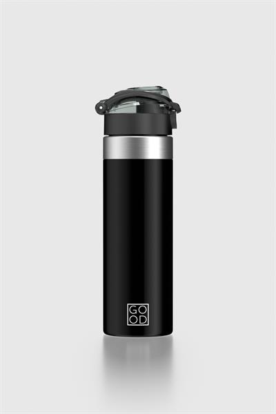 Renga Saga Metal Aksesuarlı 630 ml Tritan Matara 912092 Good Siyah