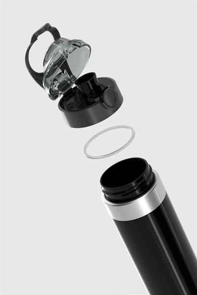 Renga Saga Metal Aksesuarlı 630 ml Tritan Matara 912053 Siyah