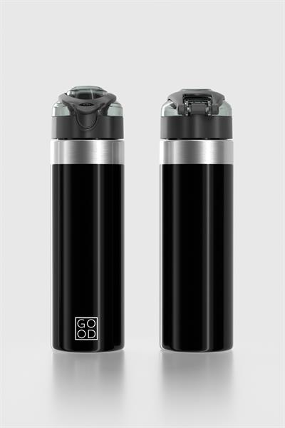 Renga Saga Metal Aksesuarlı 630 ml Tritan Matara 912092 Good Siyah