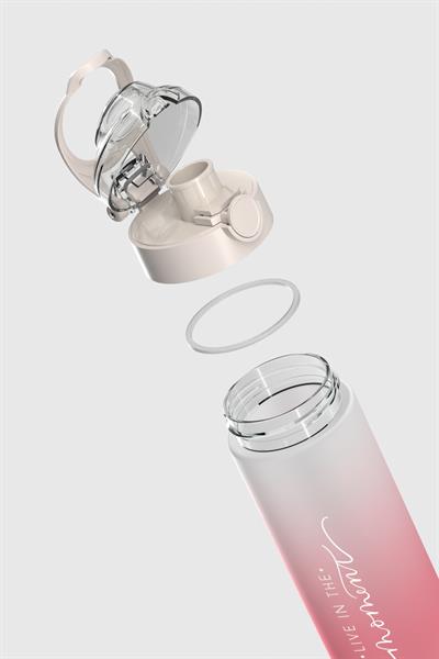 Renga Saga Moment Yazı Desenli 630 ml Mat Tritan Matara 912120 Pudra