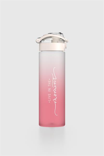Renga Saga Moment Yazı Desenli 630 ml Mat Tritan Matara 912120 Pudra