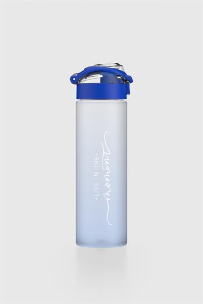 Renga Saga Moment Yazı Desenli 630 ml Mat Tritan Matara 912120 Mavi