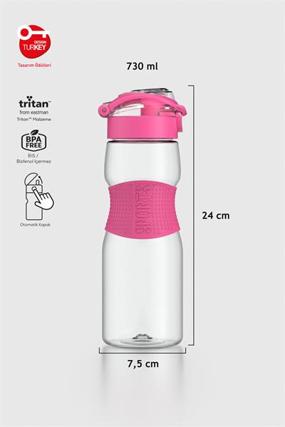 Renga Saga Silikon Detaylı 730 ml Tritan Matara 911033 Fuşya