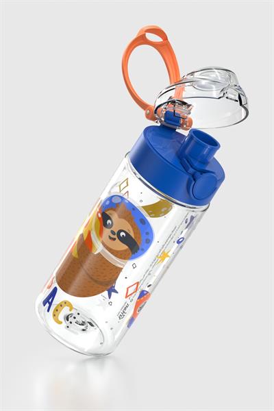 Renga Saga Space Desenli 500 ml Tritan Çocuk Matara 912014 Mavi-Turuncu