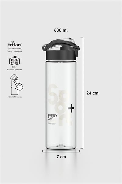 Renga Saga Sport Desen 630 ml Tritan Matara 912065 Siyah