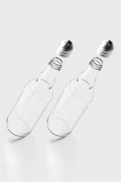 Renga Shaky 100 ml Metal Kapaklı 2li Cam Tuzluk Seti 121005