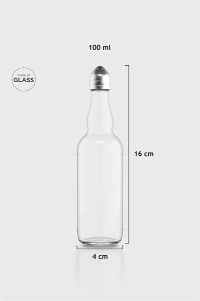 Renga Shaky 100 ml Metal Kapaklı Cam Tuzluk-Karabiberlik 121005