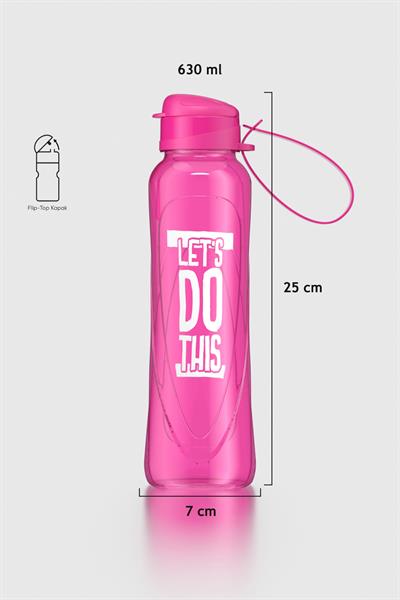 Renga Sky Çıkarılabilir Taşıma Askılı Desenli 630 ml Matara 912062 Fuşya