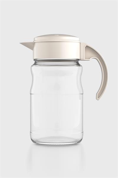 Renga Spiro 1700 ml Bej Kapaklı Cam Sürahi 111031