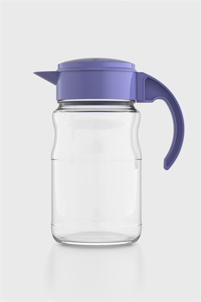 Renga Spiro 1700 ml Mor Kapaklı Cam Sürahi 111031