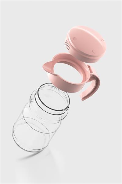 Renga Spiro 1700 ml Pastel Pembe Kapaklı Cam Sürahi 111031