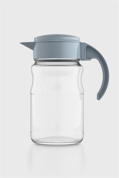 Renga Spiro 1700 ml Pastel Turkuaz Kapaklı Cam Sürahi 111031