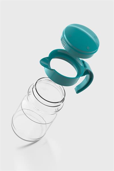Renga Spiro 1700 ml Turkuaz Kapaklı Cam Sürahi 111031