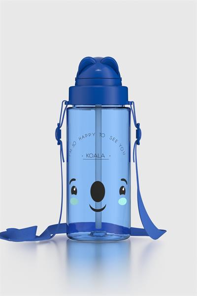 Renga Taffy Desenli 500 ml Askılı Pipetli Tritan Çocuk Matara 912080 Mavi