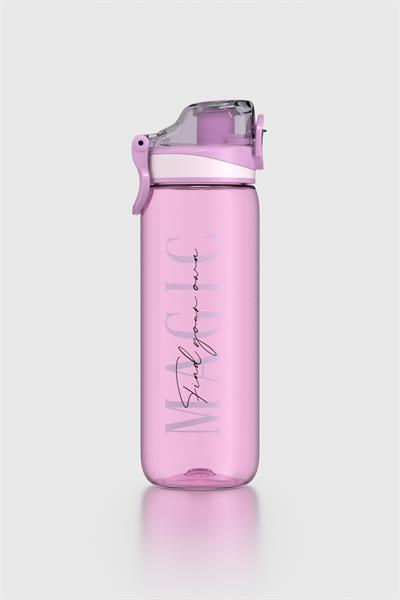 Renga Trego Yazı Desenli 630 ml Tritan Matara 912155 Mor