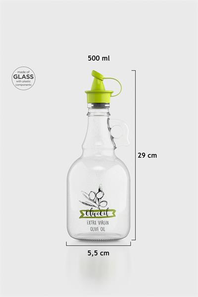 Renga Urla Olive Oil 500 ml Yeşil Kapaklı Cam Yağlık 152076