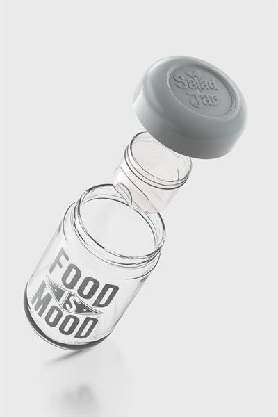 Renga Vega Sos Hazneli 660 ml Cam Salata Kavanozu 192011 Gri
