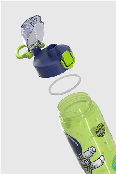 Renga Wave Desenli 530 ml Çocuk Matara 912169 Yeşil