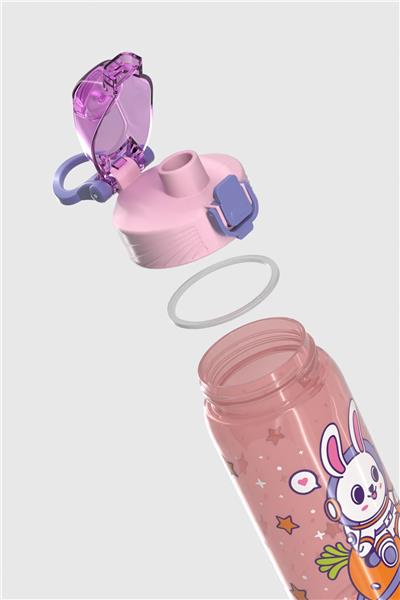 Renga Wave Desenli 530 ml Çocuk Matara 912169 Pembe