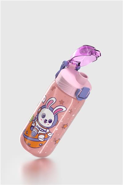 Renga Wave Desenli 530 ml Çocuk Matara 912169 Pembe